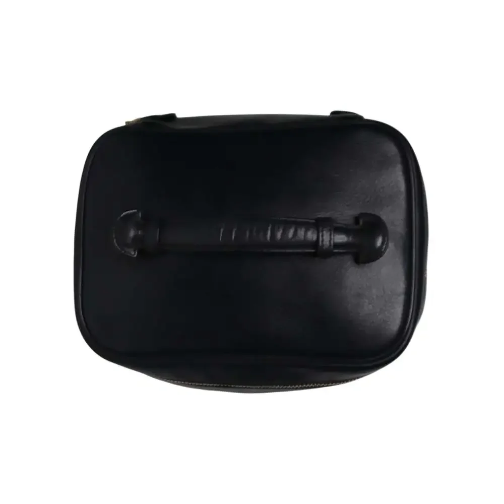 Chanel Leather Top Handle Quilted Detail Vanity Bag Authentic